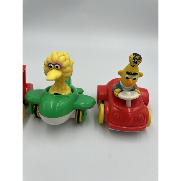 Vintage Illco Muppets Sesame Street Car Characters Big Bird Bert Ernie Lot Of 4 - Picture 3 of 8